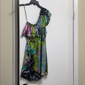 Colorful one shoulder dress